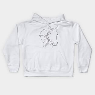 Horse and girl Kids Hoodie